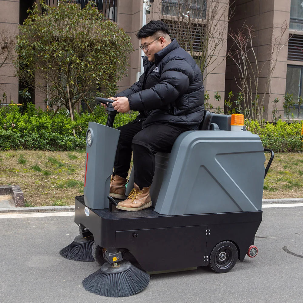 Anrunto Electric Battery Ride On Road Sweeper Floor Sweeper