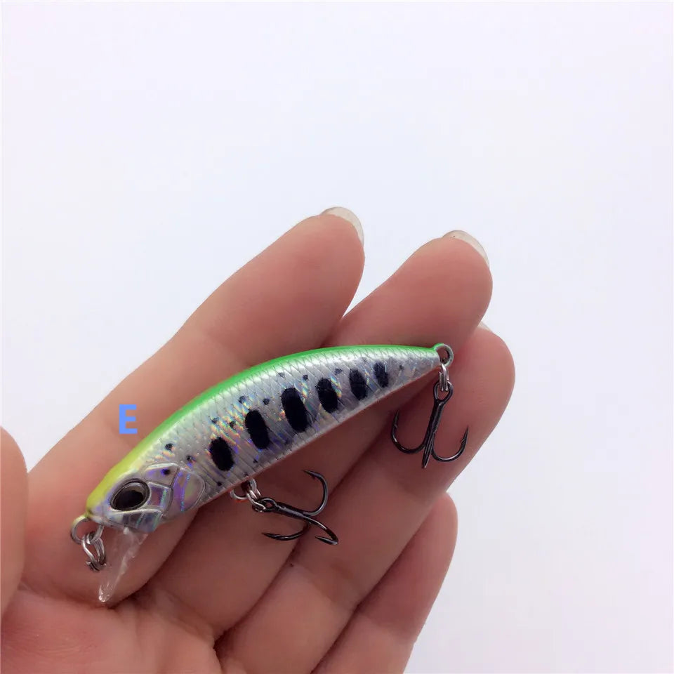 TSURINOYA DW63 50mm 5g Sinking Minnow Hard bait Fishing Lures Mini Minnow Treble hook Artificial bait