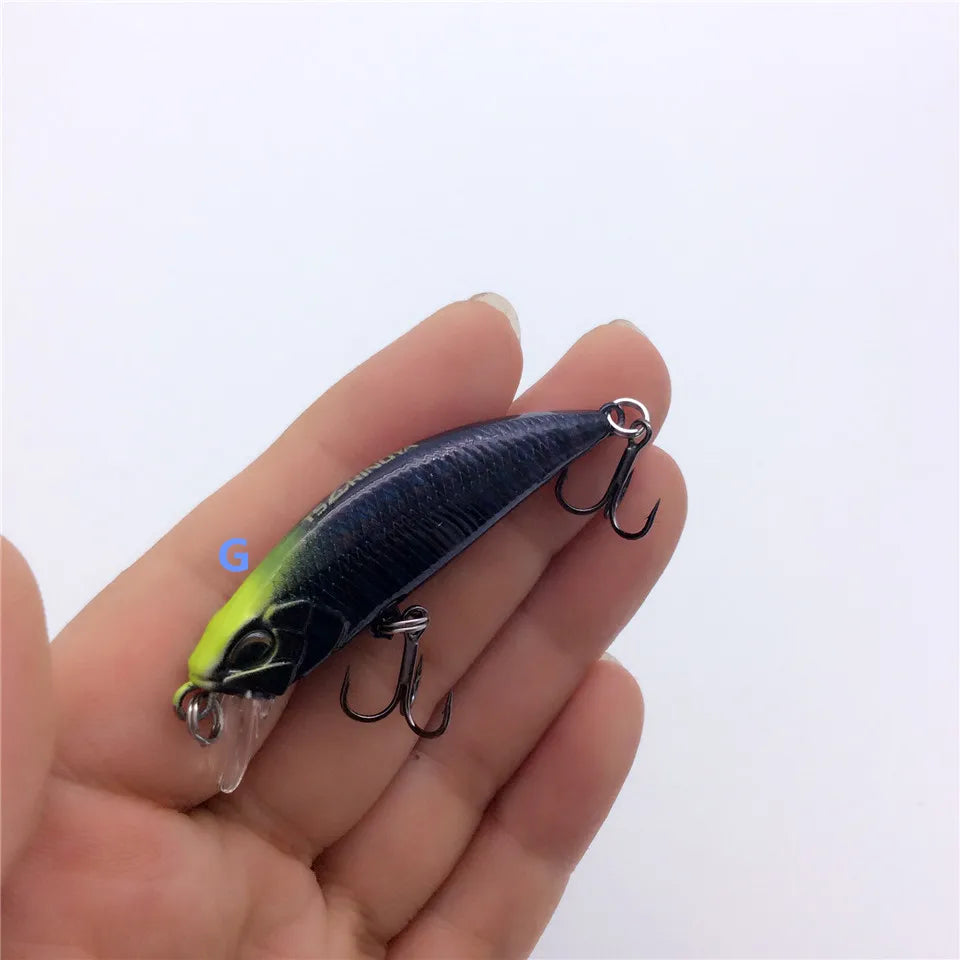 TSURINOYA DW63 50mm 5g Sinking Minnow Hard bait Fishing Lures Mini Minnow Treble hook Artificial bait