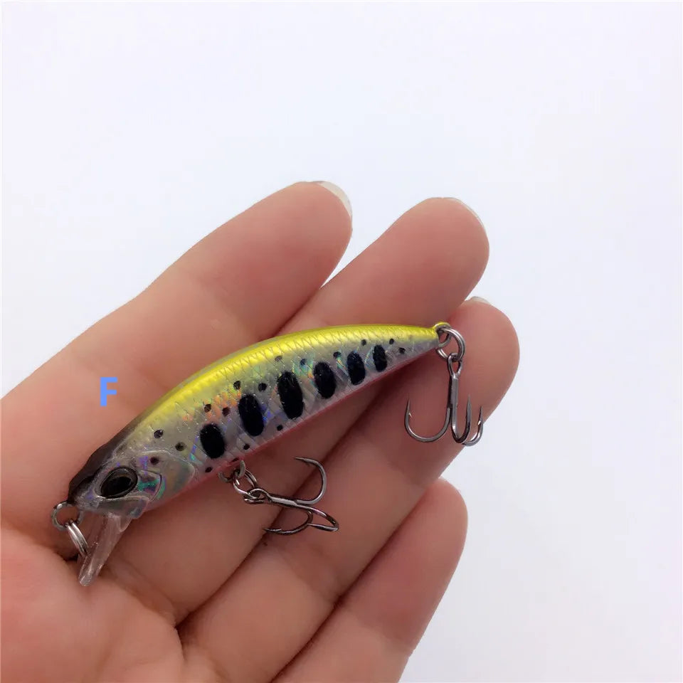 TSURINOYA DW63 50mm 5g Sinking Minnow Hard bait Fishing Lures Mini Minnow Treble hook Artificial bait