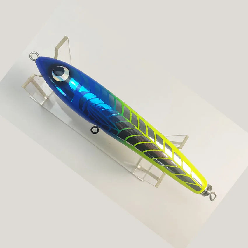 Gamma Carpenter bait  Wood  Floating Popper Stickbait Fishing  Lure for Medium And Heavy Popping for Sea Fishing  Seawarter