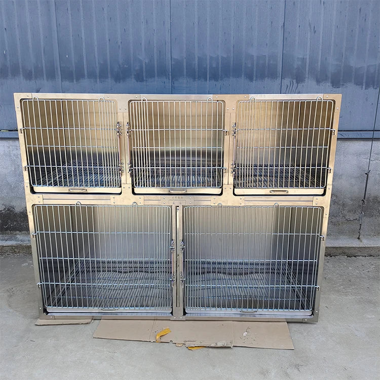 Pet stainless steel dog kennel show animal grooming dog boarding kennel cages for dog pet kennel