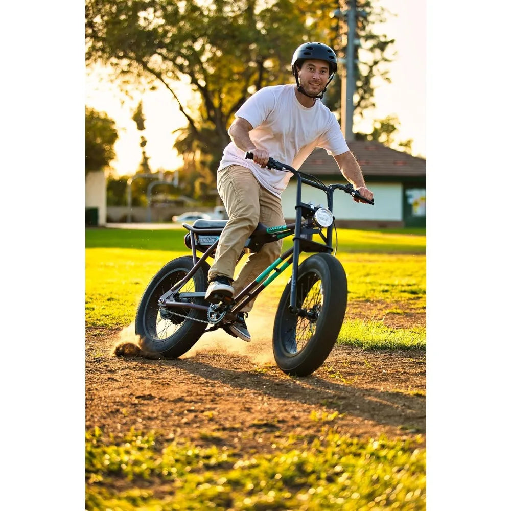 Rambler 20 – Class 2 Adult Electric Bike with Retro Style, Up to 19.9 MPH, Up to 16.6 Miles of Range, 500-Watt Rear