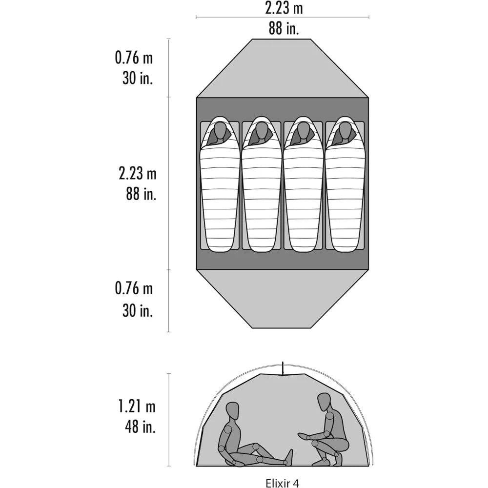 Elixir 4-Person Lightweight Backpacking Tent