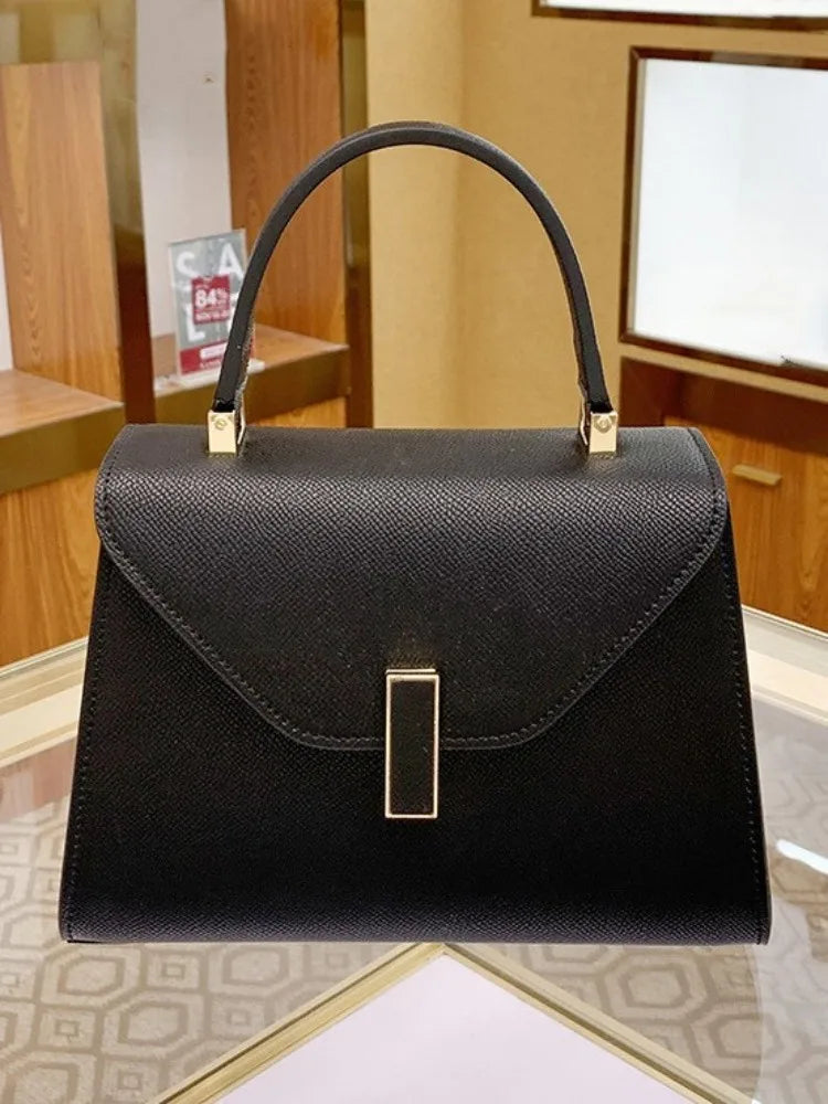 Office Ladies Pu Leather Totes Handbag Fashion Design Messenger Bag Women Hasp Shoulder Bags Elegant Flap Single Crossbody Bags