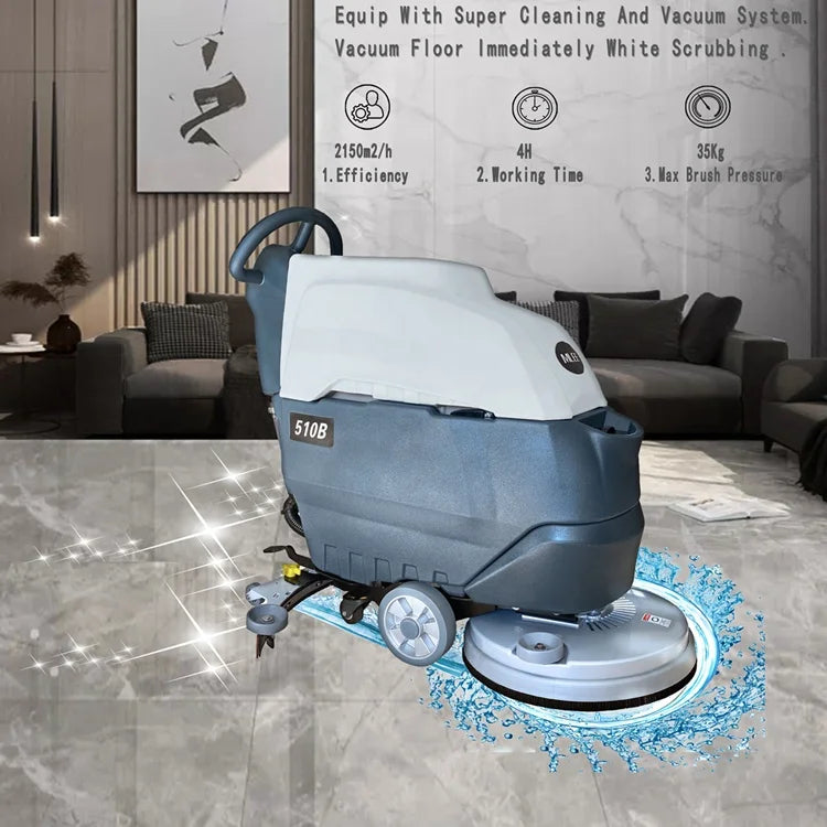 MLEE 510B OEM Walk Behind Floor Sweeper Automatic Battery Electric Cordless Floor Scrubber