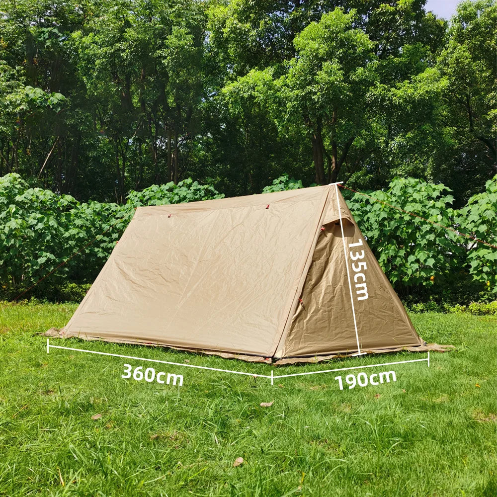 Ultralight Camping Tent Survival Bungalow Tent Waterproof Pyramid Tent Shelter Tent for 2-3 People for Outdoor Hiking Traveling