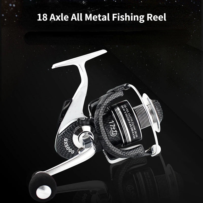 All-metal fishing reel 18-axis gapless spinning wheel fishing rod sea rod wheel road sub-wheel reel reel