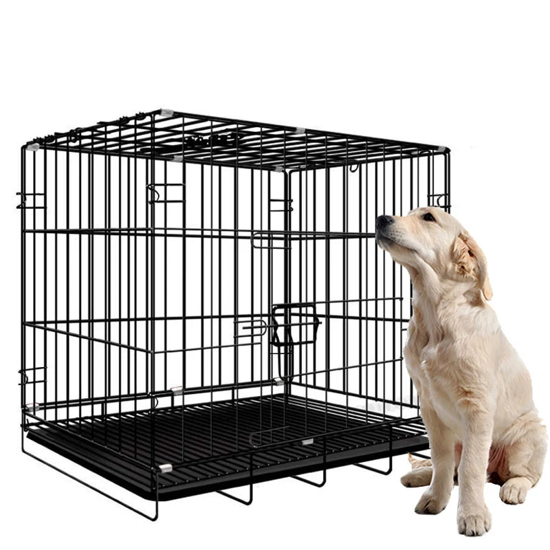 High Quality Portable Steel Folding Dog Crate Mental Wire Dog Kennel Cage