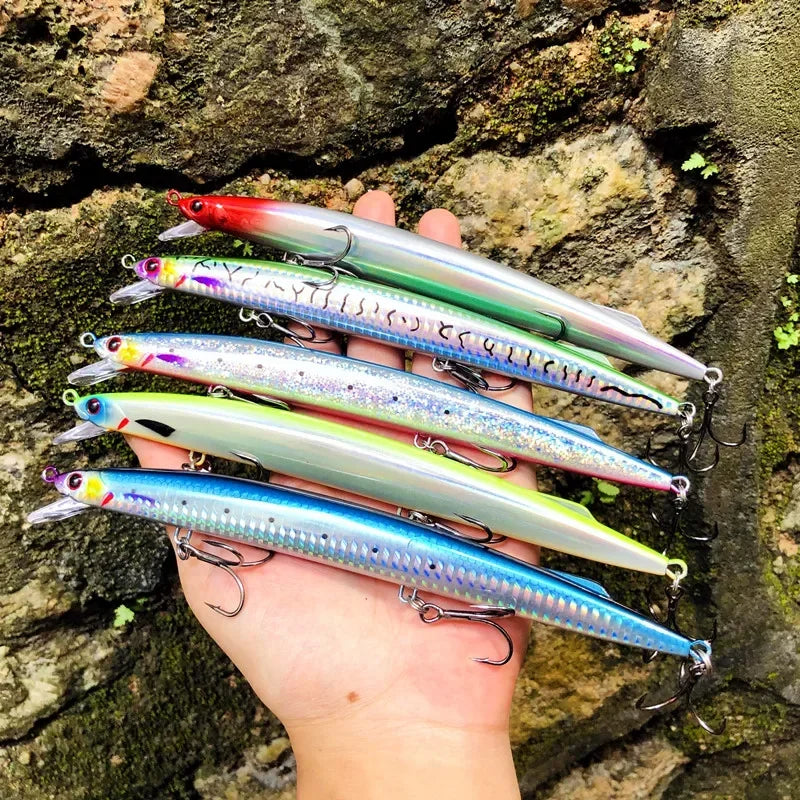 GREENSPIDER New Trolling Sinking Minnow Fishing Lure 190mm 36g Hard Baits Long Casting Jerkbait Seawater For Seabass Tuna