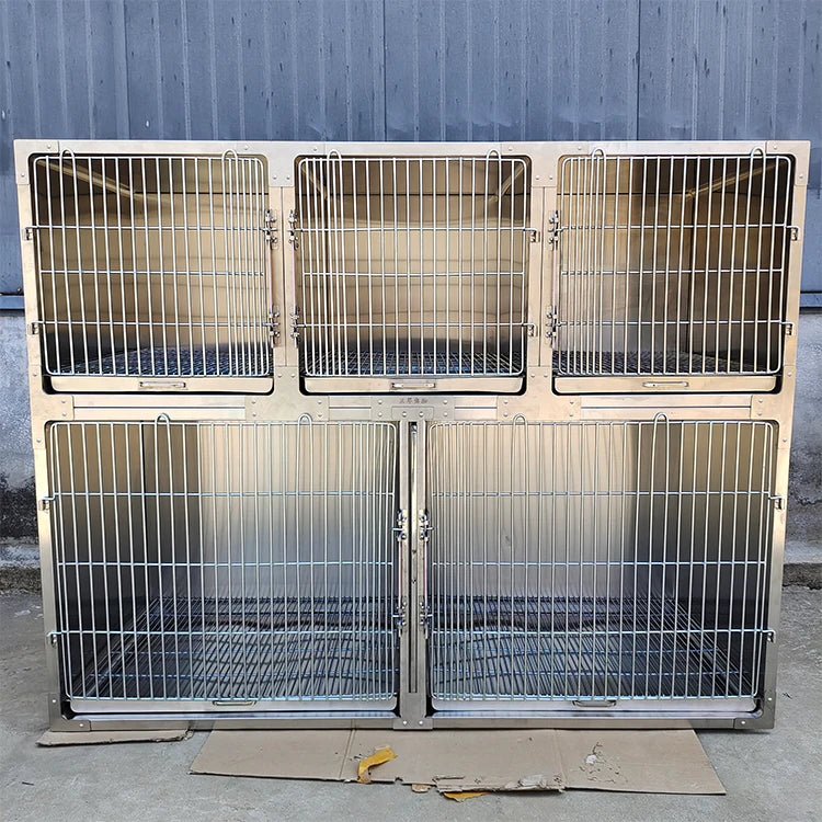 Pet stainless steel dog kennel show animal grooming dog boarding kennel cages for dog pet kennel