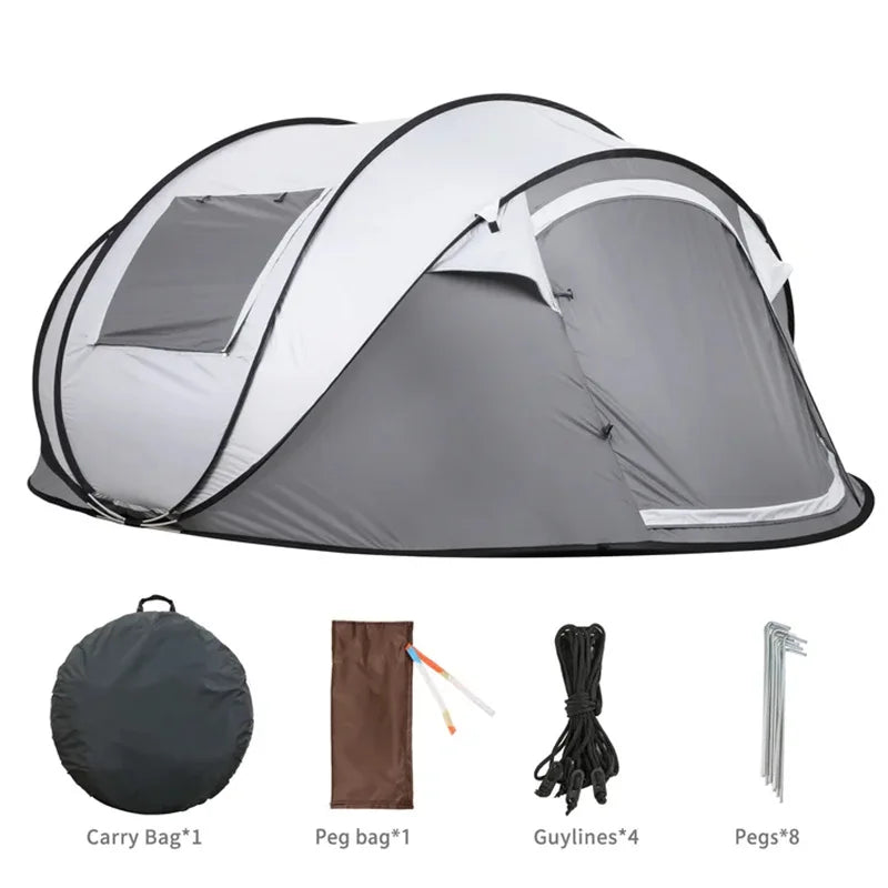 5-8Persons Pop Up Automatic Tent Large Space Waterproof Windproof Quick Open Fast Throw Outdoor Camping Tourist Park палатка