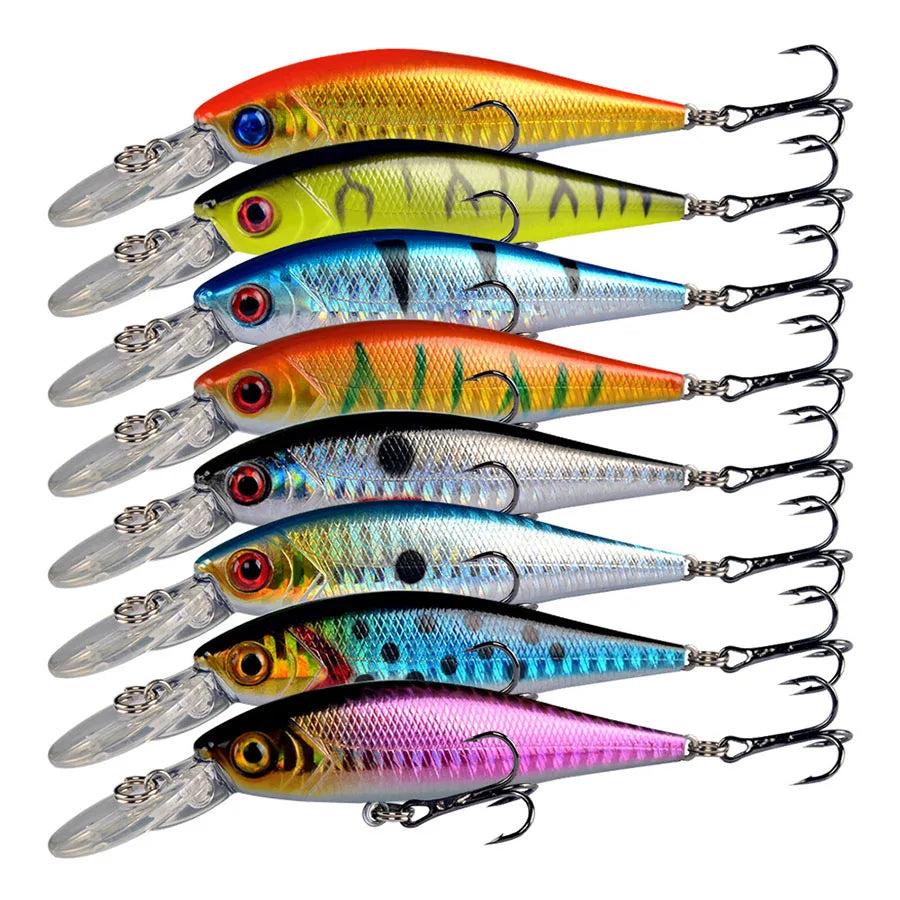 8pcs Jerkbait Minnow Crankbait Fishing Lures Set Hard Bait Kit Artificial Wobbler For Pike Trolling Carp Fishing Tackle Swimbait