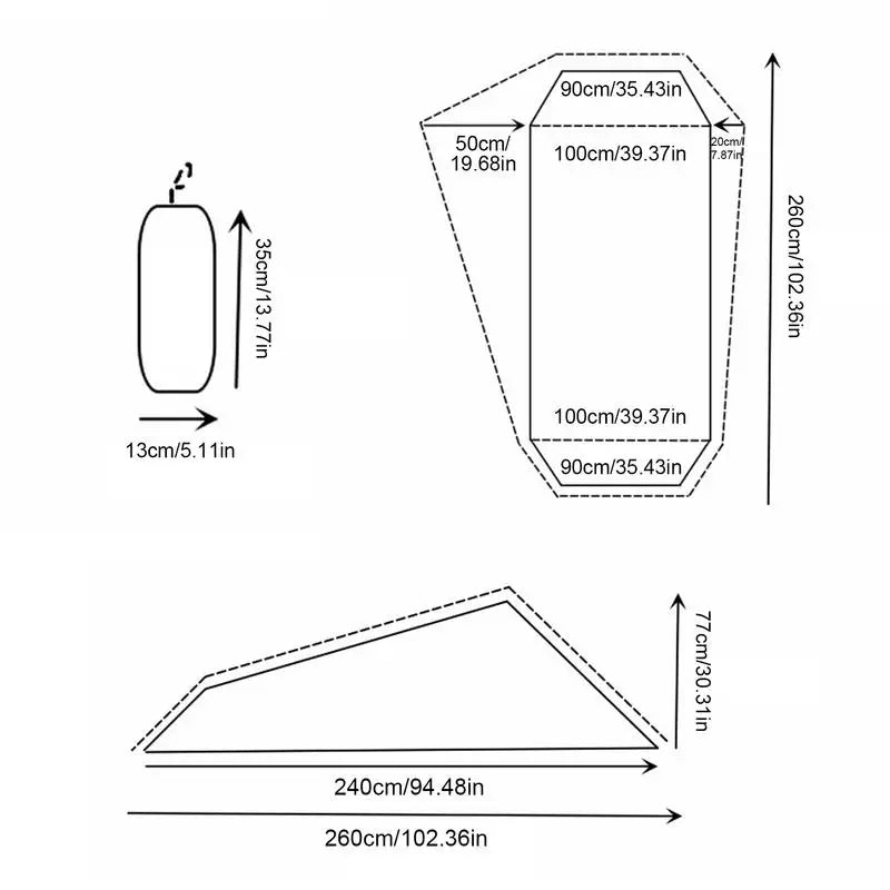 Hiking Tents For Backpacking Sturdy Waterproof Backpacking Camping Tent 1 Person Portable Canopy Lightweight Outdoor Shelter For