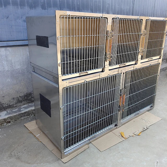 Pet stainless steel dog kennel show animal grooming dog boarding kennel cages for dog pet kennel