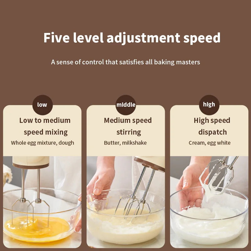 Wireless Electric Milk Frother Foam Maker Handheld Foamer High Speeds Drink Mixer Coffee Frothing Wand Configuration Blender