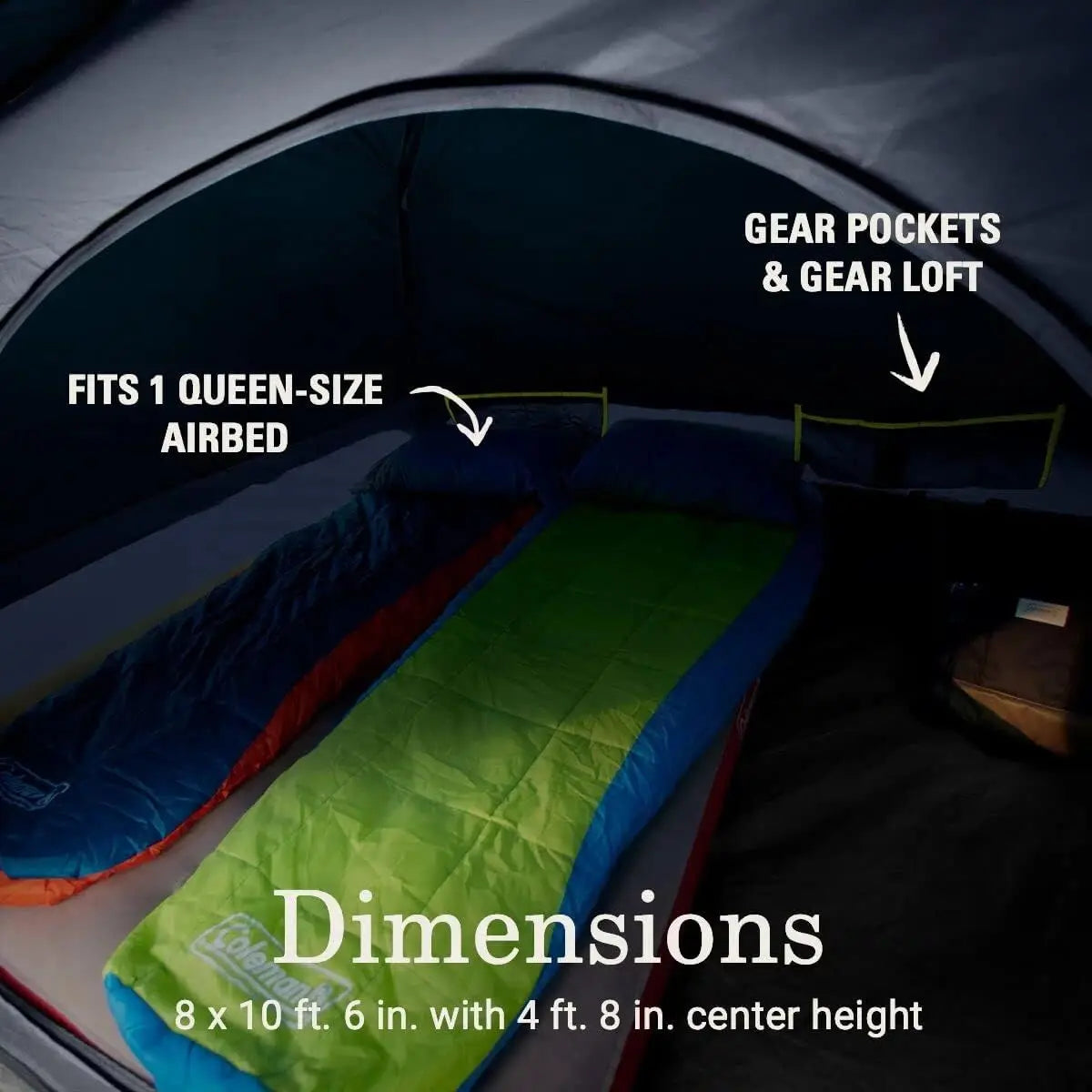 Weatherproof 4/6 Person Tent Blocks 90% of Sunlight, Sets Up in 5 Minutes, and Includes Extra Storage/Sleeping Place