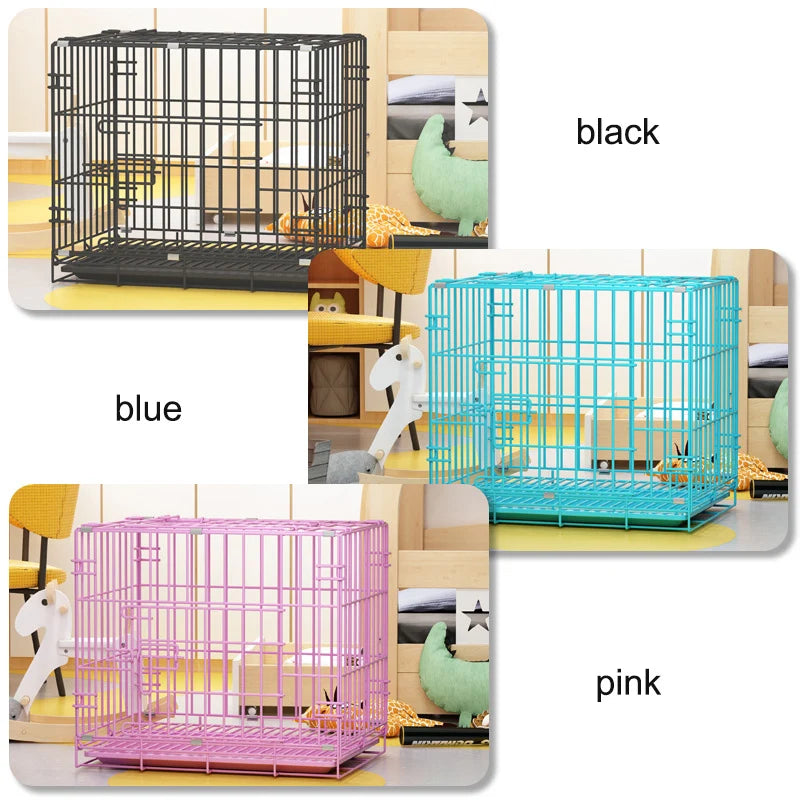 High Quality Portable Steel Folding Dog Crate Mental Wire Dog Kennel Cage