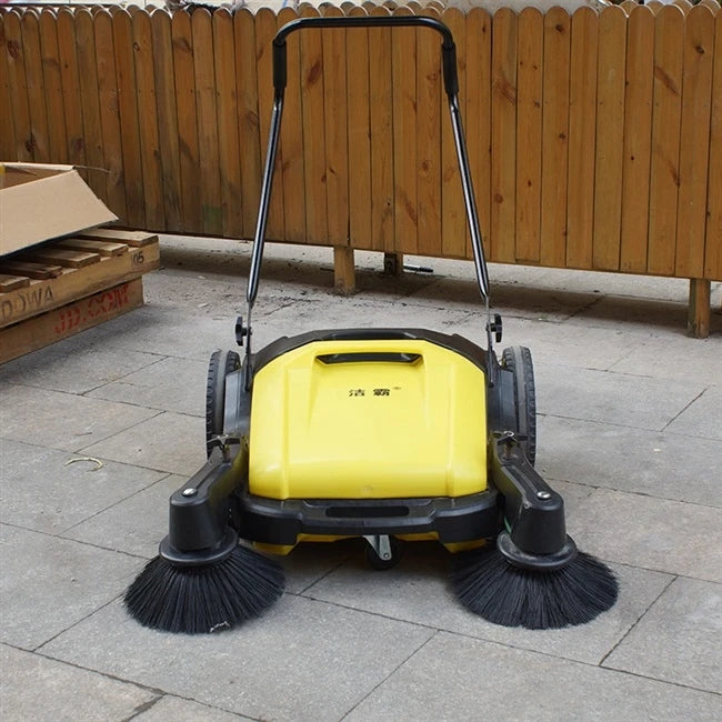 Manual street hand push commercial road wireless electric floor equipment cleaner  machine floor sweeper