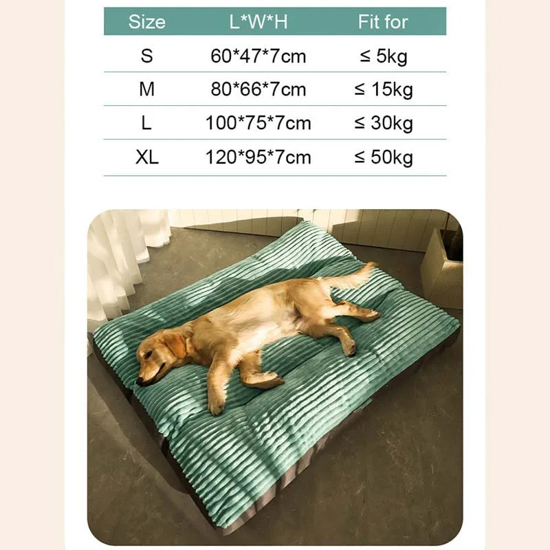 Dog Bed Padded Cushion Winter Warm Sofa Sleeping Mats For Small Medium Large Dogs Plush Durable For Cat Puppy Pet Supplies