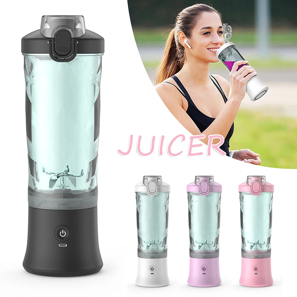 Portable Electric Juicer Fruit Mixers 600ML Blender With USB Rechargeable Smoothie Mini Blender Multifunction Machine Kitchen