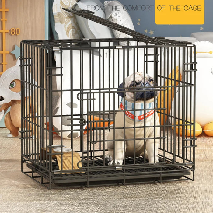 High Quality Portable Steel Folding Dog Crate Mental Wire Dog Kennel Cage