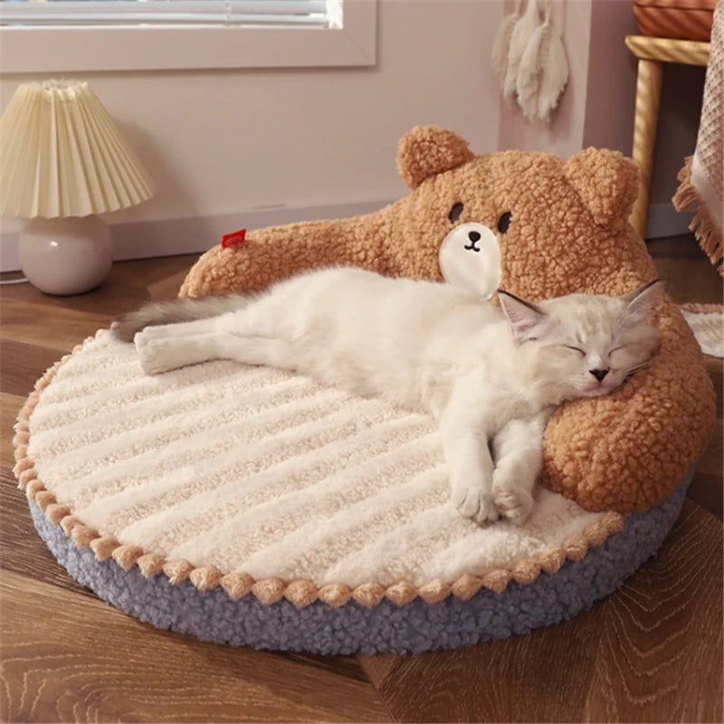 Dog Bed Padded Cushion for Small Big Dogs Cute Puppy Sleeping Sofa Houses for Cats Super Soft Durable Mattress Removable Pet Mat