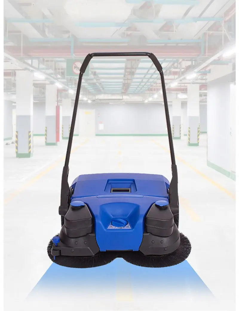 Sweeper-780H Warehouse Hand Push Floor Sweeper with Water Spraying for Road Sidewalk Leaf Sweeper