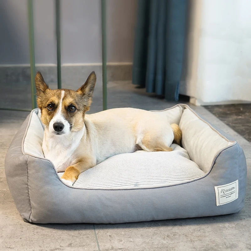 Square Soft Dog Beds for Small Medium Dogs Sleeping Pet Kennel Cat Cushion Winter Warm Dog Bed Cushion Removable Dog Sofa Beds