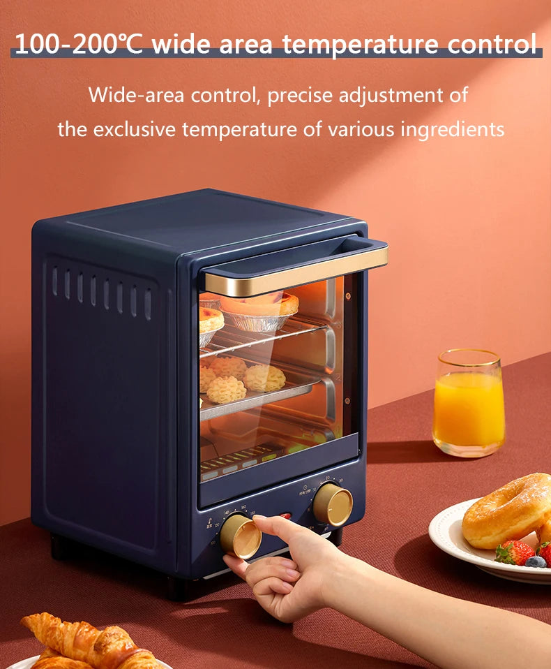 12L Electric Vertical Oven Mini Pizza Cake Cookies Maker Bread Toaster 60 min Timing Baking Tool Breakfast Machine 220V