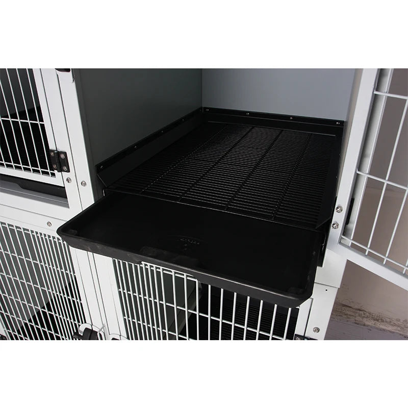 505SS Stainless Steel Pet Cages Pet Cages Carriers Houses Large Kennel With Partition Dog Cage