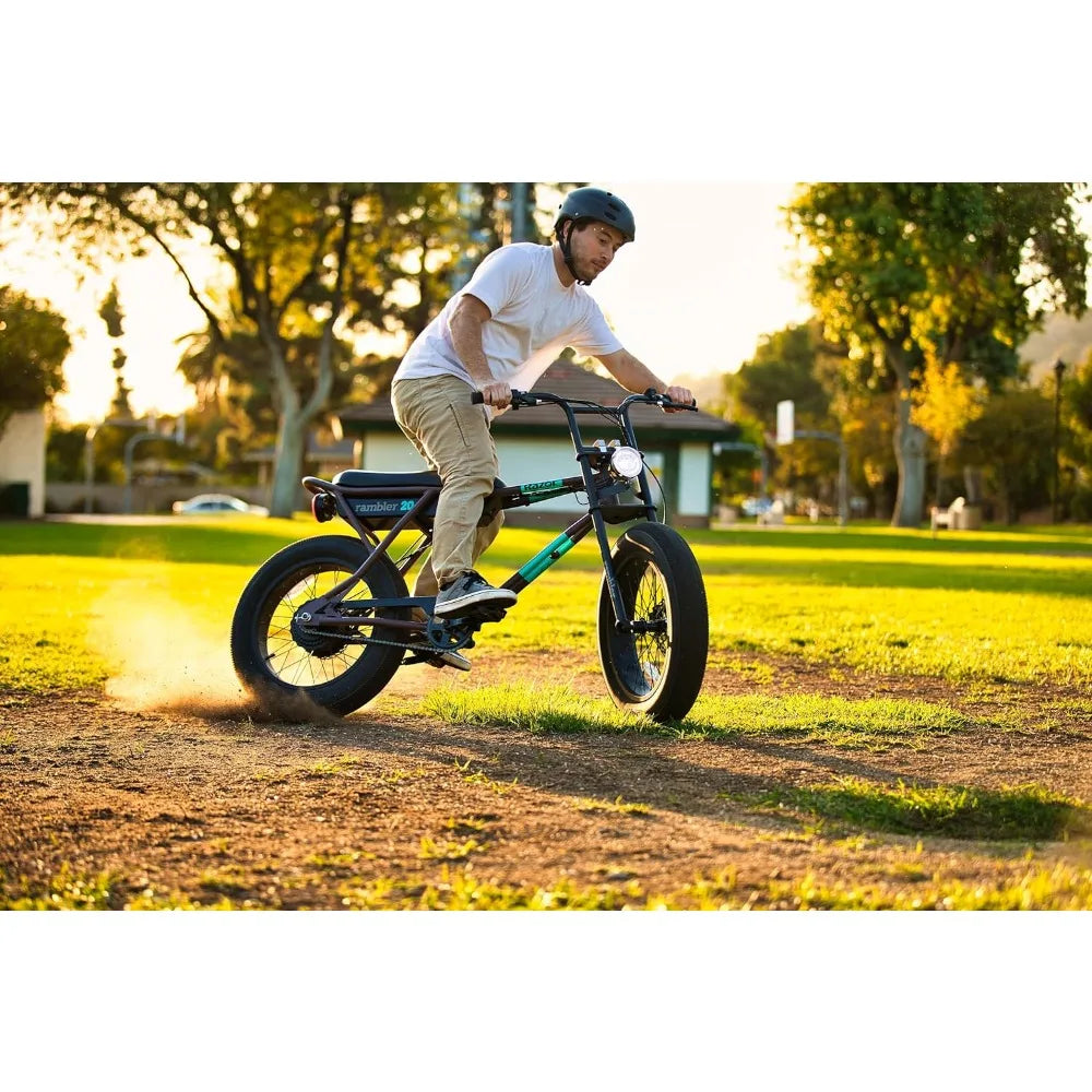 Rambler 20 – Class 2 Adult Electric Bike with Retro Style, Up to 19.9 MPH, Up to 16.6 Miles of Range, 500-Watt Rear