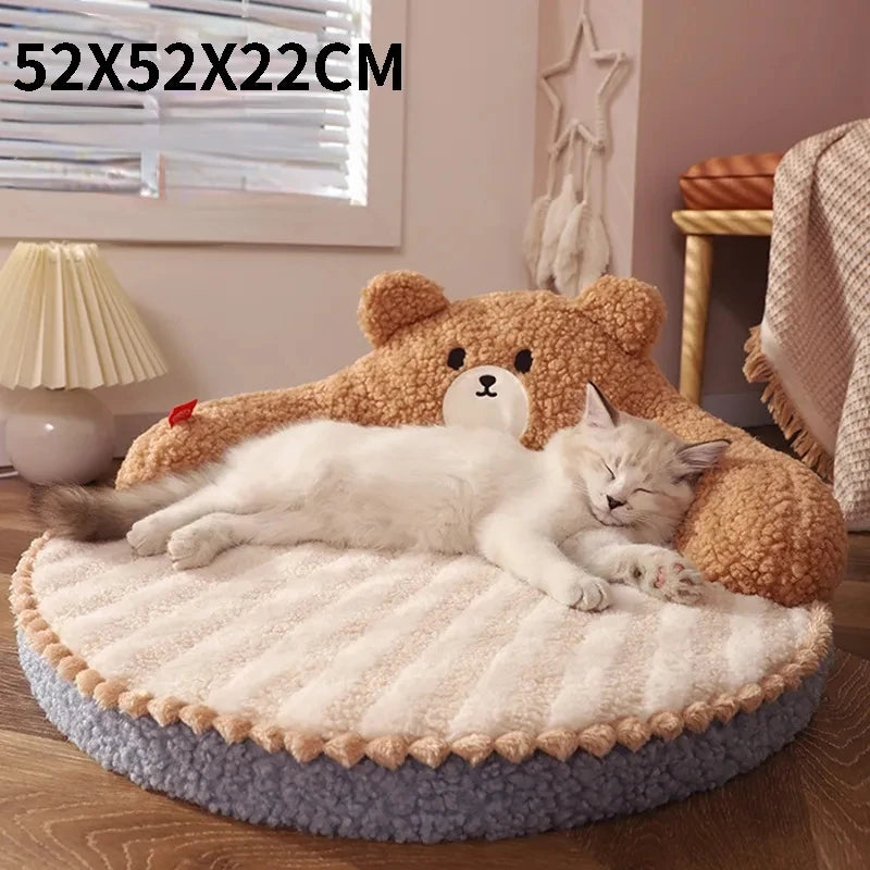 Dog Bed Padded Cushion for Small Big Dogs Cute Puppy Sleeping Sofa Houses for Cats Super Soft Durable Mattress Removable Pet Mat