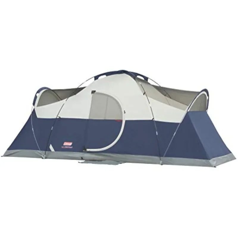 Elite Montana Camping Tent with LED Lights, Weatherproof 8-Person Family Tent with Included Carry Bag, Rainfly, Air Vent