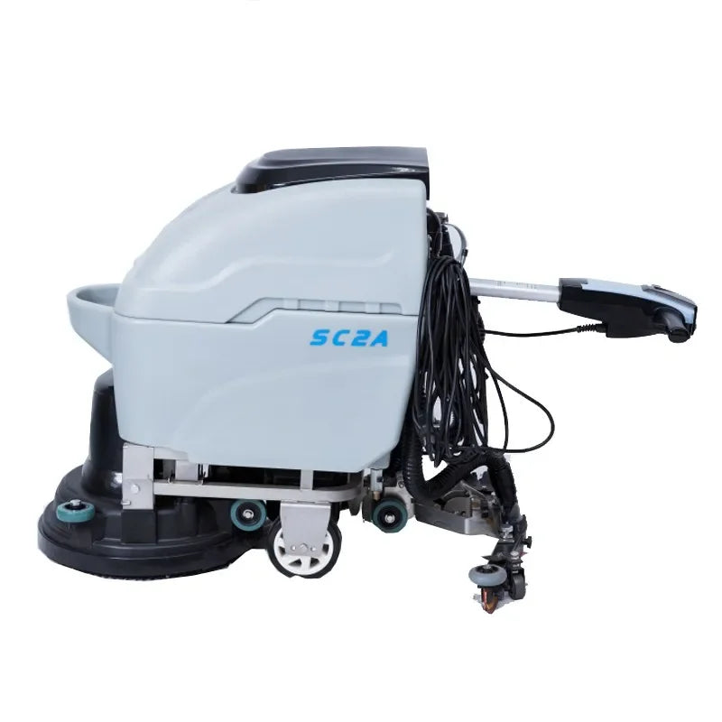 2022 SC2A new design popular 18 inch brush sweeper convenience cylindrical walk behind electric auto floor scrubber dryer