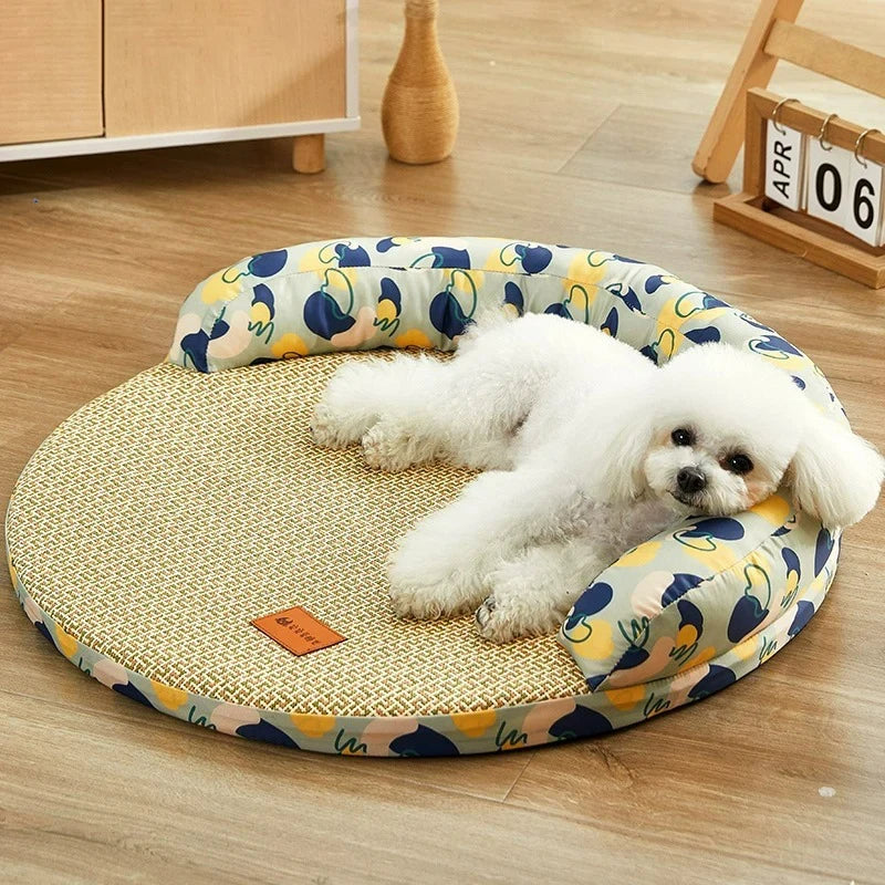 Summer Pet Dog Bed for Small Medium Dogs Breathable Cooling Dog Sleeping Mat Washable Puppy Bed Kennel Pet Supplies