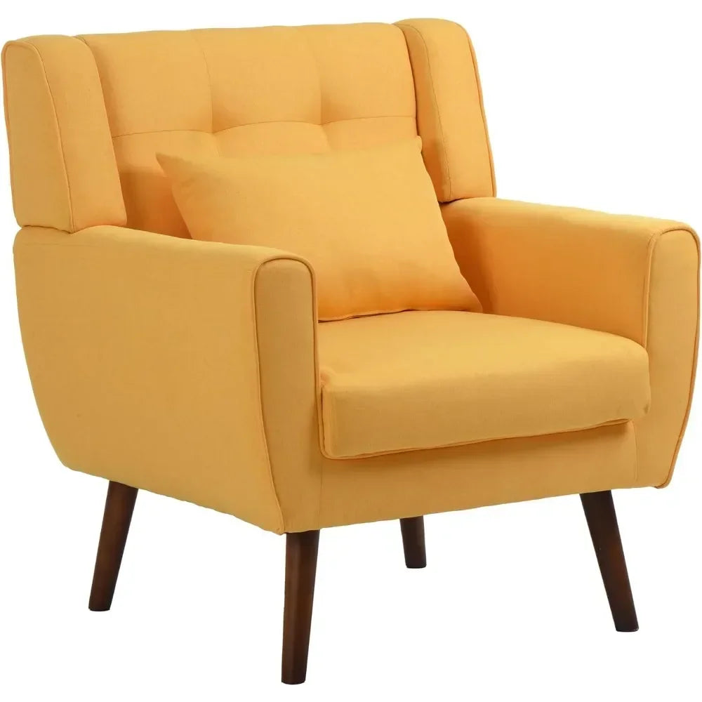 Relaxing Chair Mid Century Modern Armchair Single Sofa Chair Living Room Chairs Upholstered Comfy Accent Chairs Home Furniture