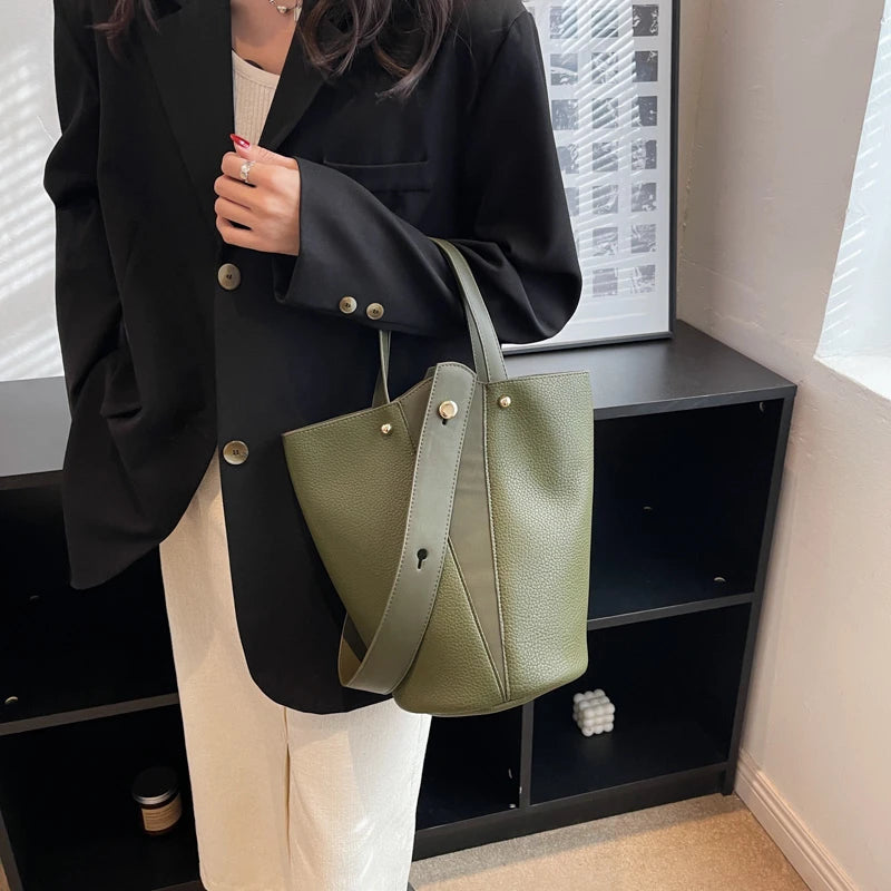 Fashion Trending Brand Luxury Designer Women Bags Female Handbags Solid Bucket Bag For Women 2023 Crossbody Shoulder Bags Totes