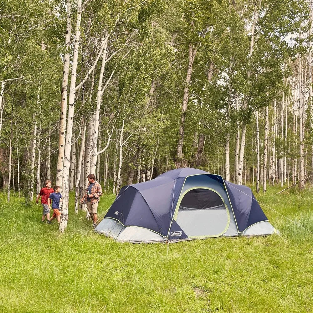 Coleman Skydome XL Family Camping Tent, 8/10/12 Person Dome Tent with 5 Minute Setup, Includes Rainfly, Carry Bag