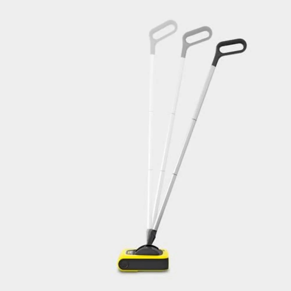 Electric Floor Sweeper Broom, Multi-Surface, Lightweight and Cordless, for Fur, Dirt, & Debris, 8.25" Cleaning Width, Yellow