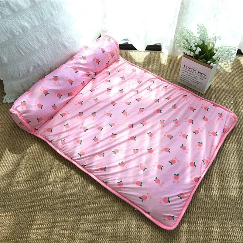 New Pet Cat Bed Cushion Ice Pad Dog Sleeping Square Mat For Puppy Dogs Cats Kennel Top Quality Cool Cold 2024