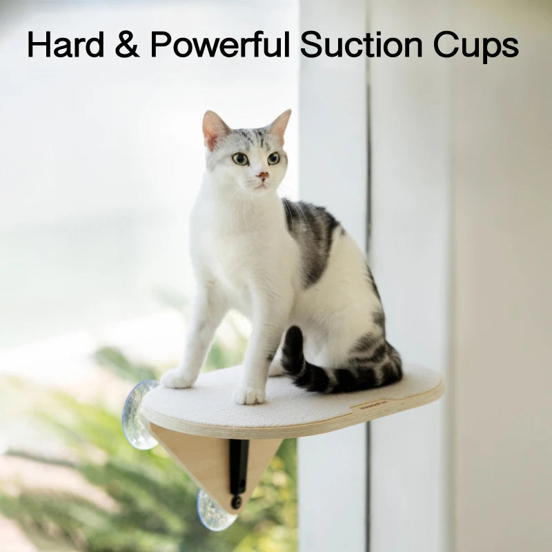 Window Cat Hammock Powerful Suction Cups Cat Scratcher Board Toys Kitty Climbing Post Tower Beds and Furniture Cat Scratch Trees