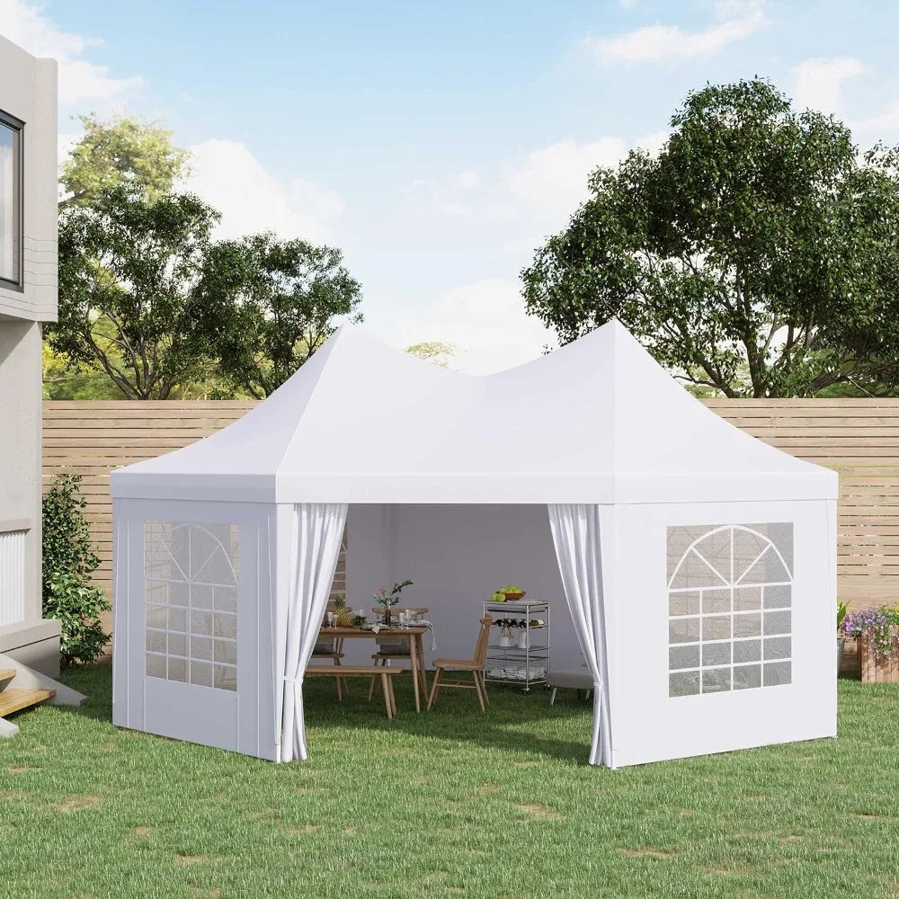 22 x 16 ft Party Tent, Wedding Tent with Sidewalls, Heavy Duty Event Tent with 2 Doors and 6 Windows, Outdoor Gazebo Tent