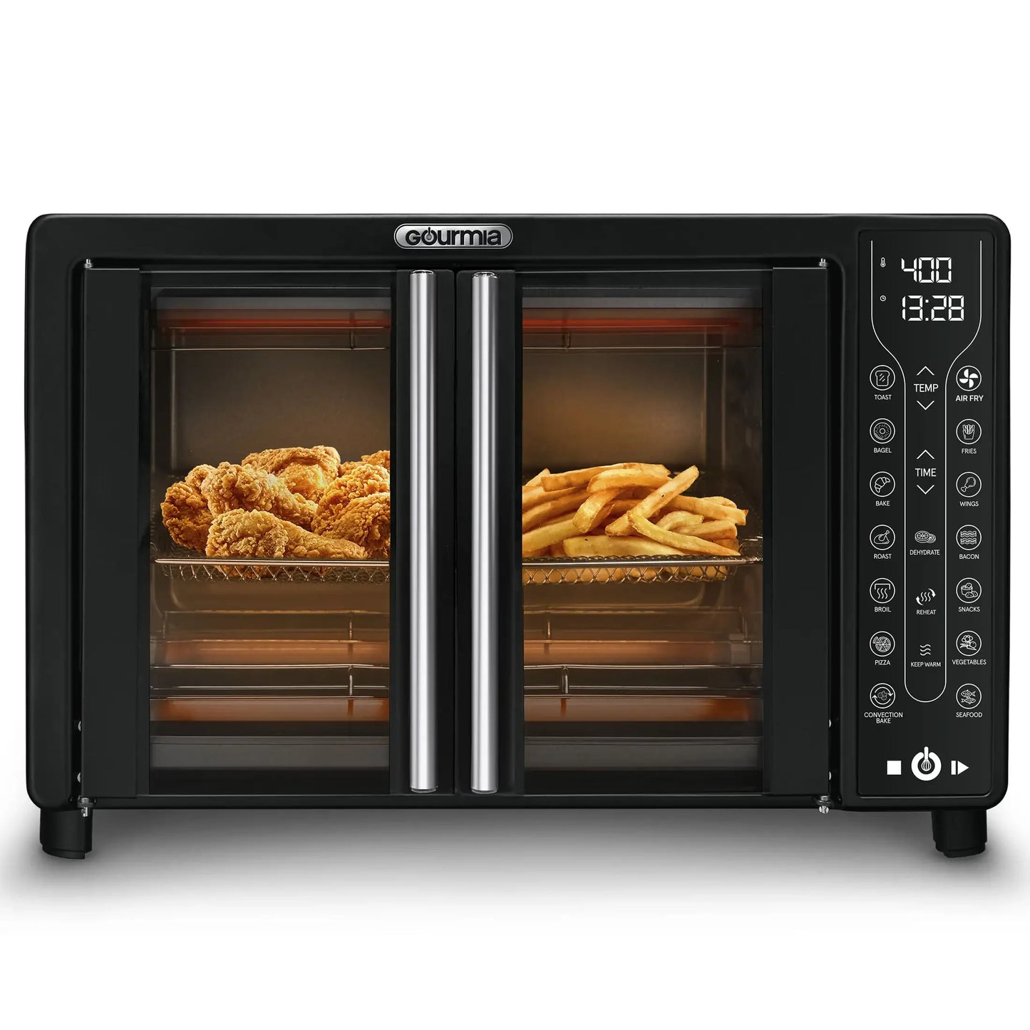 Countertop Toaster with Digital French Door Air Fryer, Oven