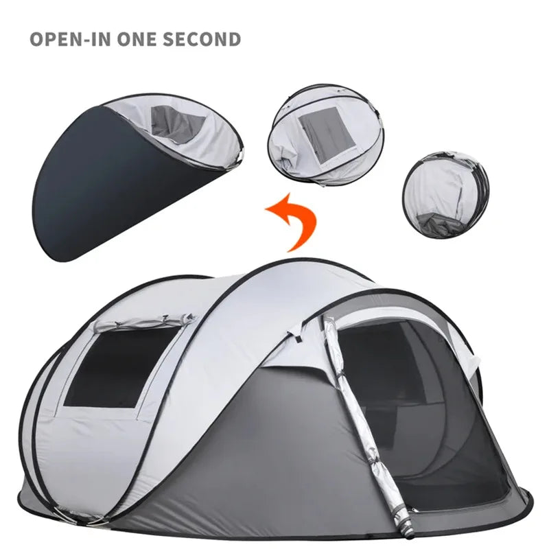 5-8Persons Pop Up Automatic Tent Large Space Waterproof Windproof Quick Open Fast Throw Outdoor Camping Tourist Park палатка