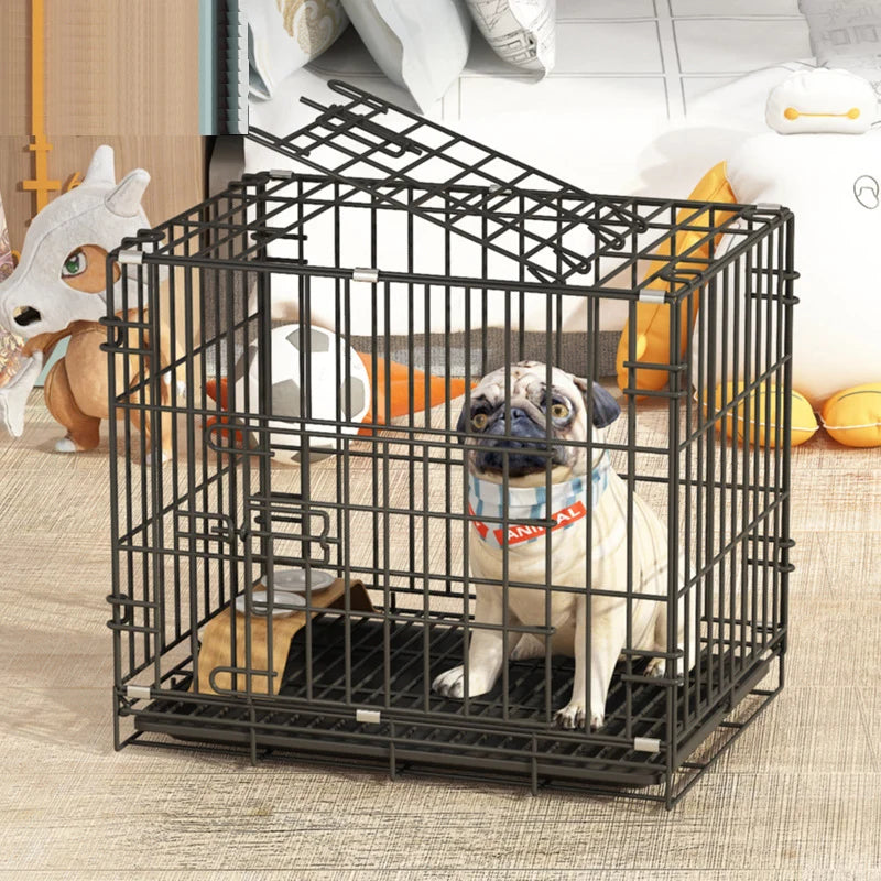 High Quality Portable Steel Folding Dog Crate Mental Wire Dog Kennel Cage